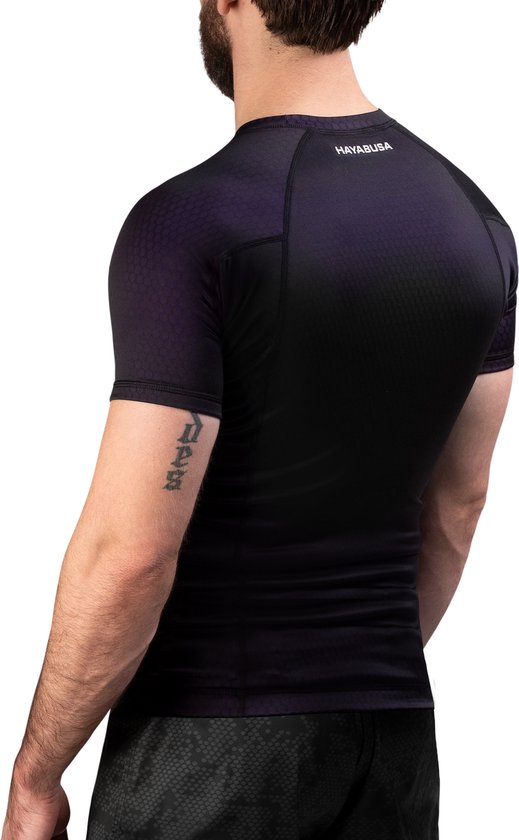Hayabusa Fusion Rashguard manches courtes - noir/violet - taille XXL