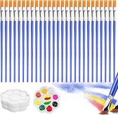 Nylon Penselen, Kunstenaarspenselen Set van Acryl Waterverf en Olieverf voor Beginners, Volwassenen, Kinderen, Kunstenaars en Schilderliefhebbers