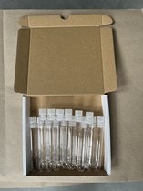 Reageerbuisjes - 15 stuks - met dop - niet steriel - Helder Plastic Buisje met ronde onderzijde - Reageerbuis - Brievenbus-verzending