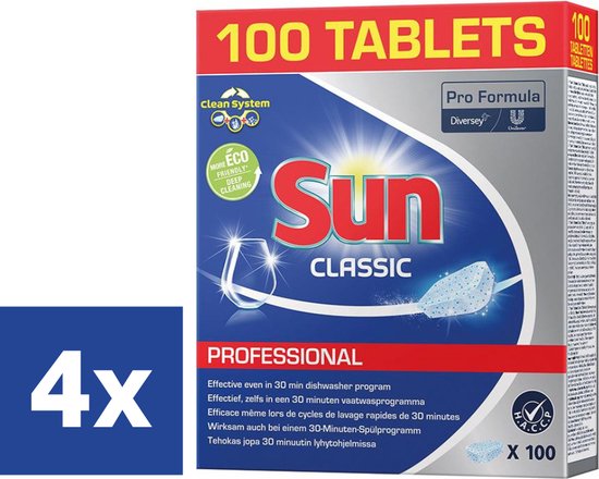 Sun Vaatwastabletten Classic (Voordeelverpakking) - 4 x 100 tabs