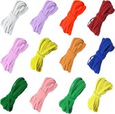 12 stuks plat elastisch koord, kleurrijk, elastiek, naaien, elastieken, kleurrijk, 6 mm, 12 kleuren, elastiek voor naaien en knutselen, voor doe-het-zelf handwerk, kleding, naaitoebehoren,