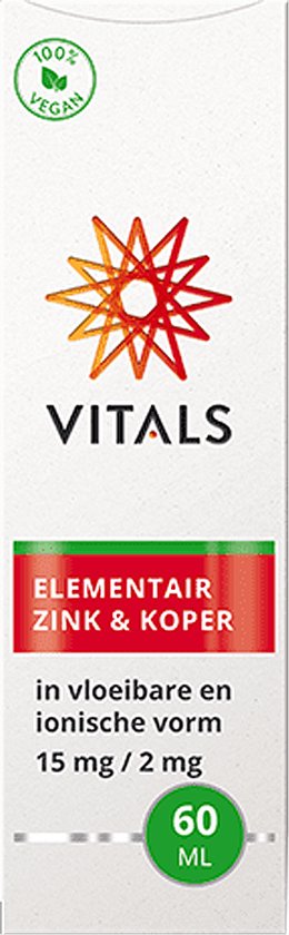 Vitals - Elementair Zink & Koper - 60 ml - ionische vorm - Vitals