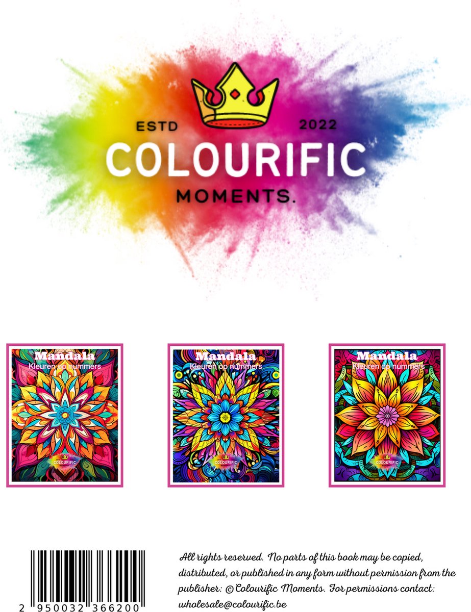 Colourific Moments Kleuren op nummer voor volwassenen - Kleurboek voor volwassen - 30 Kleurplaten - A5 formaat — afbeelding 5