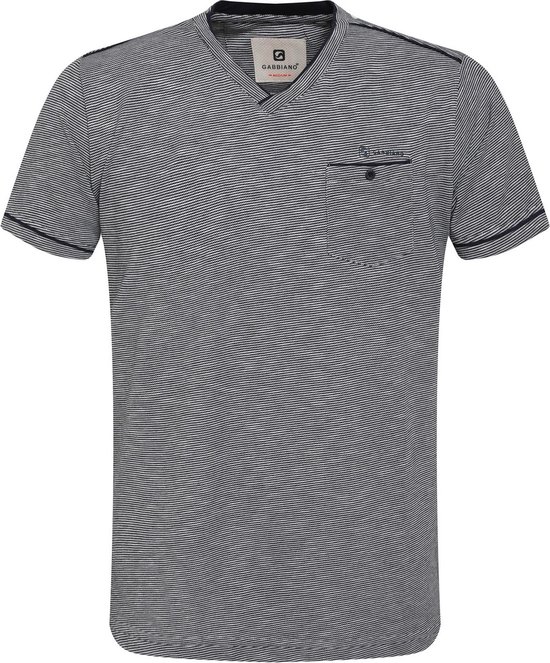 Gabbiano T-shirt T Shirt Jacquard Met V Hals 154538 301 Navy Mannen Maat - XXL