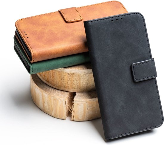 Case2go - Book Case adapté pour Xiaomi Redmi Note 13T Pro - Étui portefeuille - Zwart