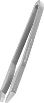 Rubis Switzerland Sweezer 2.0 - Ultralicht aluminium epileer pincet voor wenkbrauwen met handgemaakte schuine punt - zilver