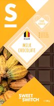 SWEET-SWITCH® - Belgische Melkchocolade - Suikerarm - Vezelrijk - Glutenvrij - KETO - 12 x 100 g