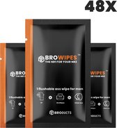 Broducts | BROWIPES™ | BRO-TO-GO TRAVEL PACK | Vochtig Toiletpapier voor mannen | 2 x 24 los-verpakte doorspoelbare wipes