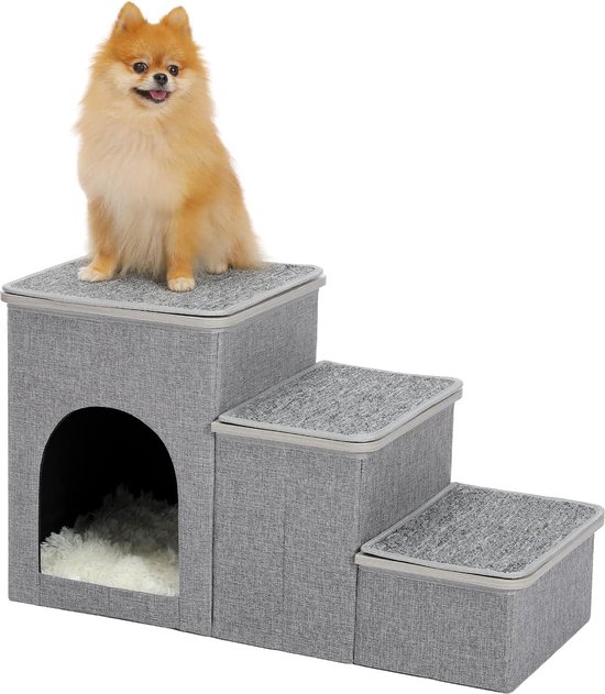Hondentrapje voor honden - 40x84x57 cm - Grijs - Nobleza - Honden