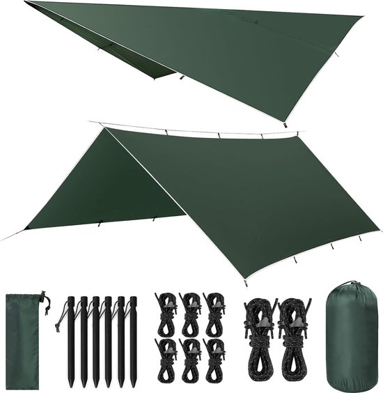 Waterdicht Tuin Zonnescherm Zeil 3.5 x 4 m 98% Uv-blokkering Schaduwzeil buiten voor Tuin Patio Luifel met Gratis Touwen Driehoek Rechthoek Vierkant, Oranje