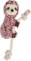 Flamingo Hangta - Speelgoed Honden - Hs Hangta Luiaard + Touw Oud Roze L 30cm - 1st - 135498 - 1st