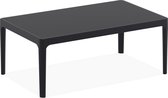 Alterego Lage tuintafel 'DOTY' zwart design - 100x60 cm