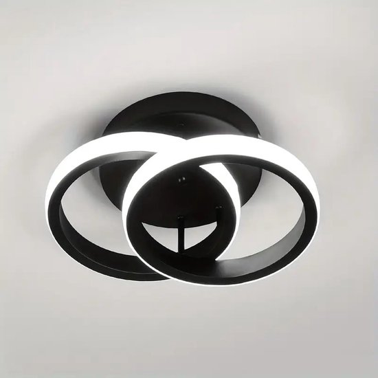 LuxiLamps - Moderne Plafondlamp - Rond LED - Kroonluchter - Gangpad Lamp - Verlichting - 25 cm - Wit - Plafonniére - 20W