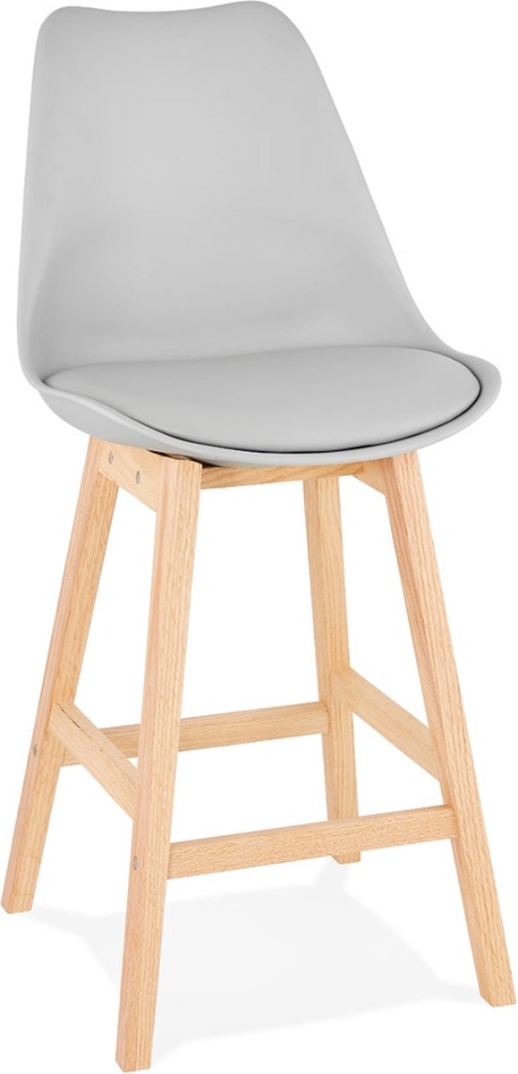 Alterego Design Alterego Halfhoge kruk CAMILA MINI' grijs Scandinavische stijl