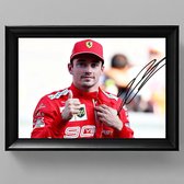 Autographe Encadré Charles Leclerc – 15 x 10 cm Dans Cadre Zwart Classique – Signature Imprimée – Formule 1 - F1 - Ferrari - Monaco
