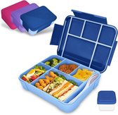 Kinderlunchbox met vakken, Bento Box Kinderen, lekvrije lunchbox voor meisjes en jongens, snackbox, perfect voor school, kinderdagverblijf en uitstapjes