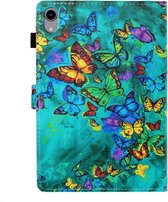 Regenboog Vlinders - Bescherm-Etui Map Hoes geschikt voor iPad 10 - A2696