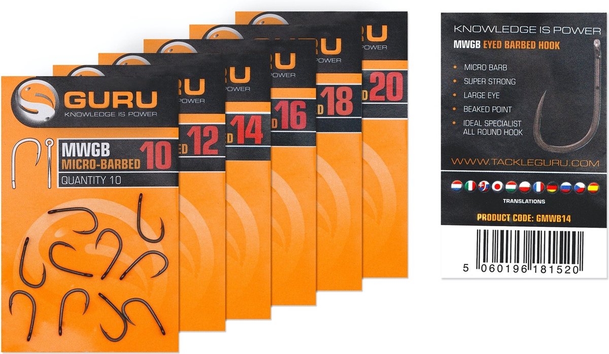 Guru MWGB Micro-Barbed - Eyed (10pcs) - Maat : 20