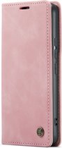 Casemania Hoesje Geschikt voor Oppo A79 - Pale Pink - Portemonnee Book Case