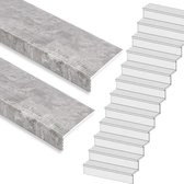 Traprenovatie set - rechte trap - 15 treden SPC toplaag Beton grijs