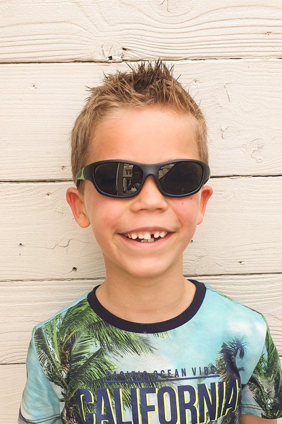 Kinderzonnebril Kris 3-8 jaar - maat M - zwart groen van Kinder — afbeelding 2