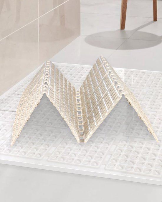 Tapis De Douche Antidérapant 60x60 Cm Avec Ventouses - Résistant à La Moisissure Et Découpable