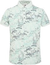 Gabbiano Poloshirt Polo Met Allover Print 234532 599 Sea Green Mannen Maat - L