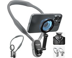 Telesin magnetische neck mount voor smartphone - MagSafe voor iPhone en magnetische hoesjes - Flexibel - Comfortabel - Ideaal voor sport - POV beelden maken - Grijs/Zwart Telesin magnetische neck mount voor smartphone - MagSafe voor iPhone en magnetische hoesjes - Flexibel - Comfortabel - Ideaal voor sport - POV beelden maken - Grijs/Zwart