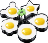 Ei vorm - Eieren bakken - Pannenkoeken vorm - Pannenkoeken bakken - Bakvorm - 5 stuks