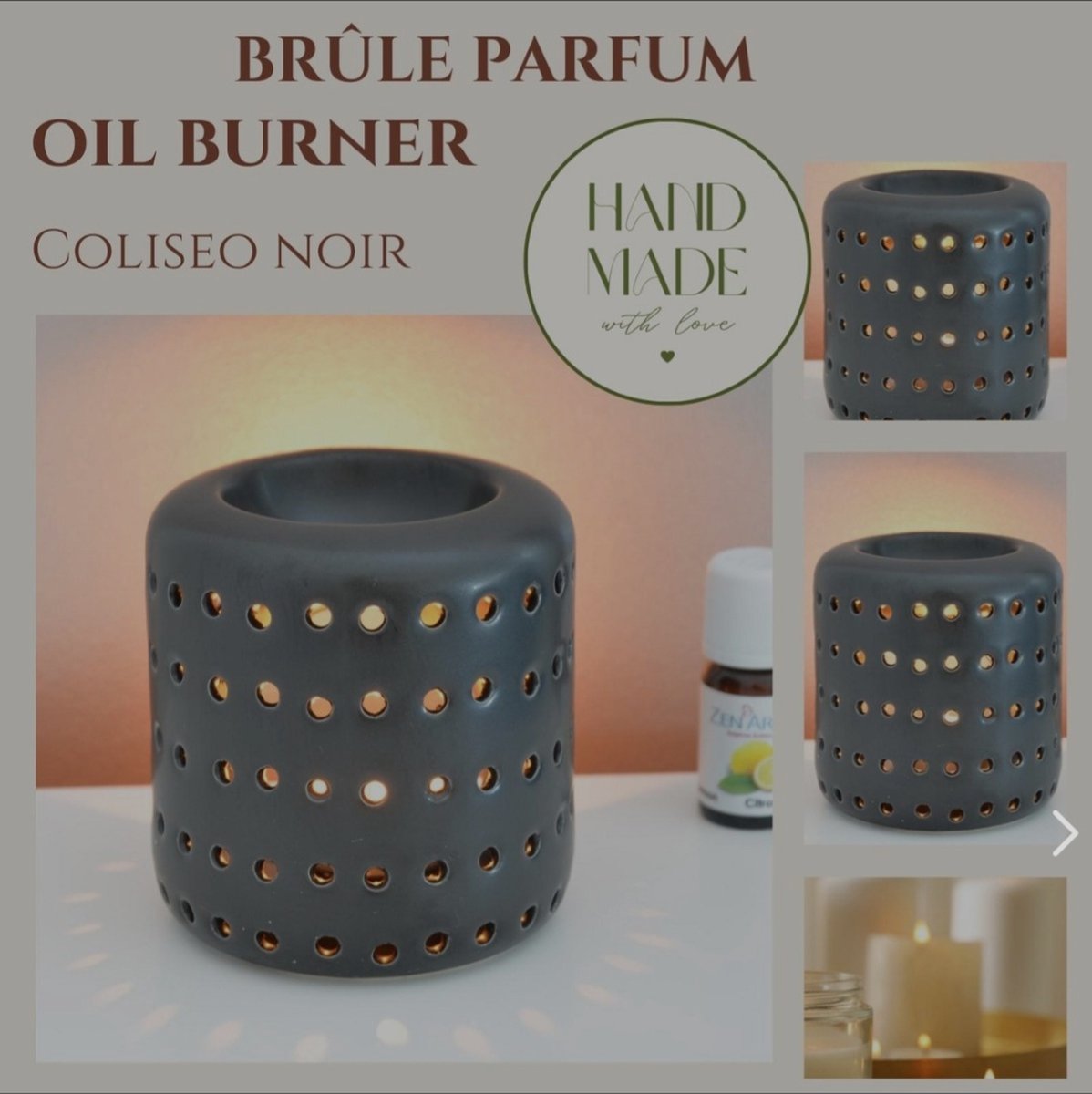 Aromadiffuser-Oil burner-Essential oils-Black
