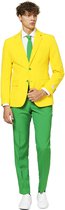 OppoSuits | Green and Gold | Mannen Kostuum | Meerkleurig | Carnaval | Maat 52