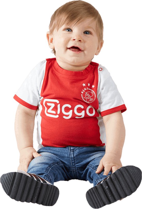 Ajax baby t-shirt - wit/rood - maat 74/80