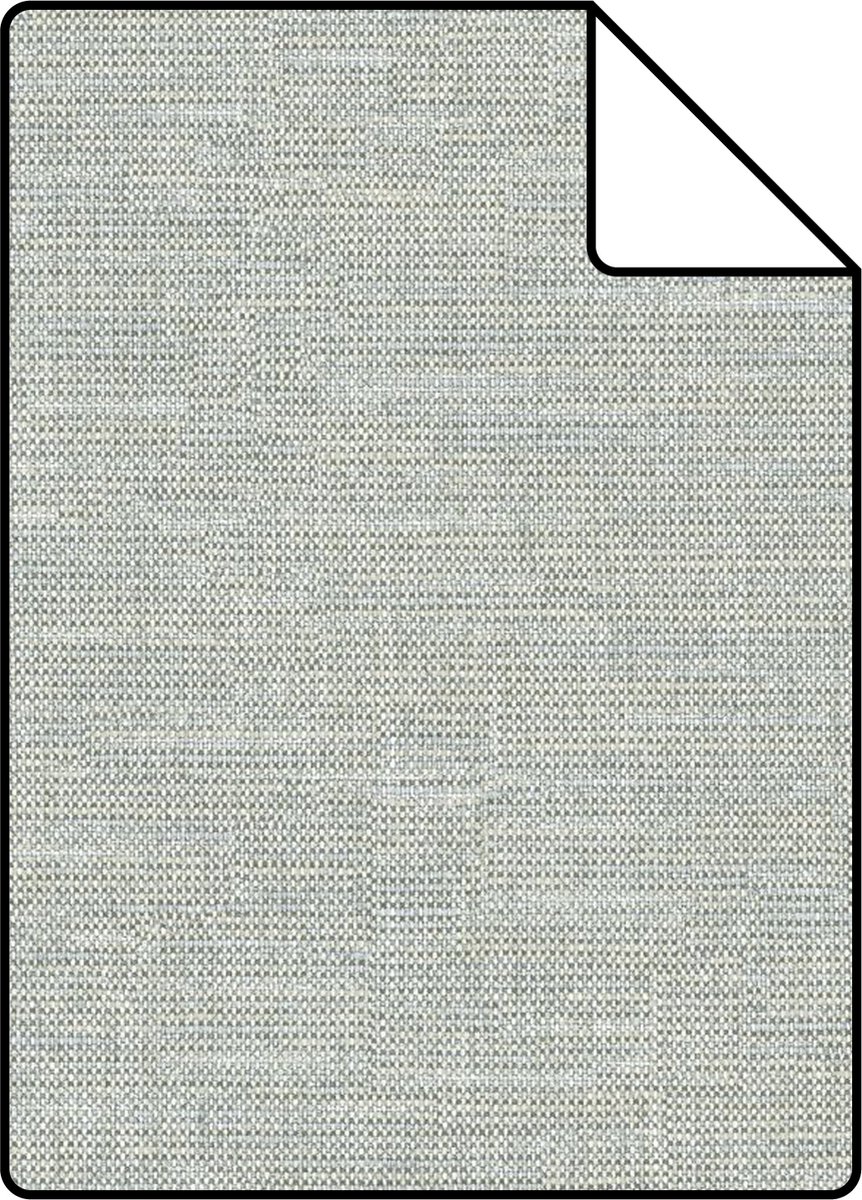 Proefstaal Origin Wallcoverings behang linnenstructuur blauw grijs - 26.5 x 21 cm - 347639-S