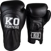 KO Fighters - Gants de boxe - Gants de kickboxing - Kickboxing - Boxe - Punch Machine - Zwart - 10 oz