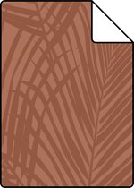Proefstaal ESTAhome behangpapier palmbladeren terracotta - 139370 - 26,5 x 21 cm