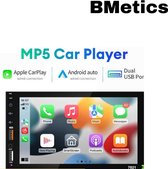 Autoradio BMetics 7 pouces - 2023 - Apple Carplay (filaire) - Avec Caméra - Android Auto - Universel - Bluetooth - Écran tactile - GPS voitures / CarPlay