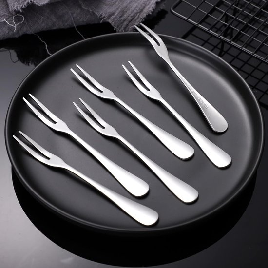 CINY 100 Fourchettes à Dessert Acier Inoxydable - Pour Fruits, Salades, Apéritifs - Fourchettes Cocktail 10cm - Lot Économique