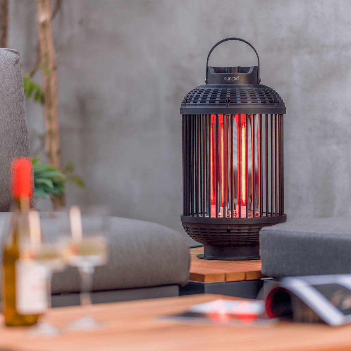 Sunred Dark 1200 W - Tabletop patio heater - Black