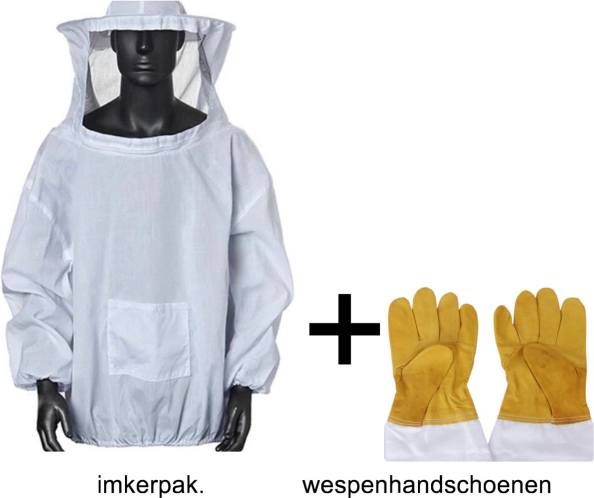 BeeAttire Bijenpak met gemakkelijke toegang sluier Katoen Dikke Steel-Minder Bescherming Pro Imker Pak Bijenkeker Kostuum Volwassen bijenKeeper Kostuum Bijenteelt Pak YKK Ritsen (M