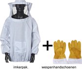 Medj- Imker - Imkerpak - Bijenpak - Imkerpak bijen -wespen - Imker Kleding Bijen Bescherming wit