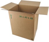 Ace Verpakkingen - Enorm Sterke Multifunctionele doos - 10 stuks - Halve Eurodoos - Zware kwaliteit - Handgrepen - Europallet geschikt - Verzenddoos - Boekendoos - Verhuisdoos - 300 x 400 x 480 mm