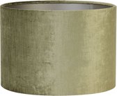 Light & Living Cilinder Lampenkap Gemstone - Olijfgroen - Ø30x21cm - Modern