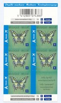 Bpost - 5 postzegels - verzending binnen Europa / Europe - Tarief 1 - Vlinder