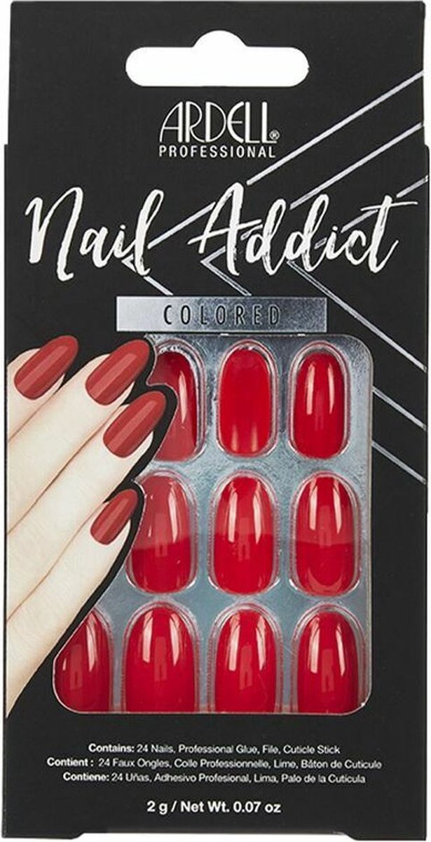 Kunstnagels Ardell Nail Addict Cherry Red (24 pcs)