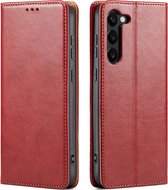 Luxe BookCover Hoes Etui geschikt voor Samsung Galaxy S24 - Rood