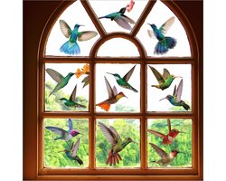 Statische raamsticker vogels 9 vellen | vogels | Statische Raamfolie | Dubbelzijdig bedrukt | Tuin | Poster | Raamdecoratie | Raamfolie | Woonkamer | Huis inrichting | Stickerkamer®