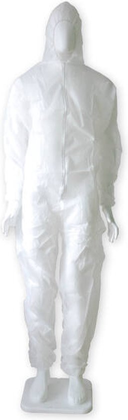 Combinaison Hynex PP taille XL - Non tissée - blanche - avec fermeture éclair - 35 g/m² - 50 x 1 pièce/joint