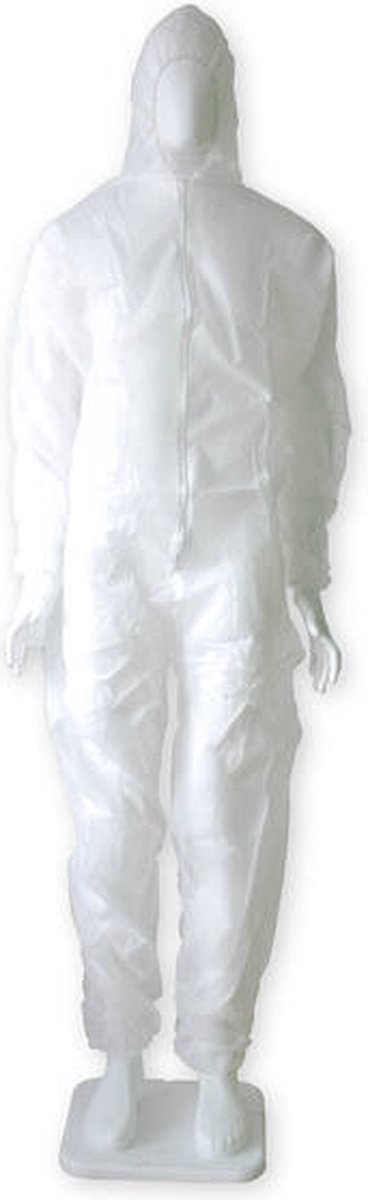 Hynex PP Non Woven Coverall - Non Woven - White - with zipper - 35gsm - XL - 50/box