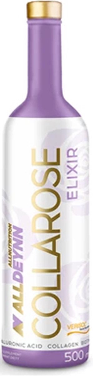 Goedkoopste Alldeynn | Collarose | Elixir | Gebasseerd op bioactieve rund collageen peptides | Raspberry – wild raspberry | 500ml 20 doseringen | Hyaluronzuur | Vloeistof | Supplement | Verisol | Biotin | Nutriworld