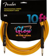 Fender Professional Glow in the Dark Cable Orange 3 m - Gitaarkabel